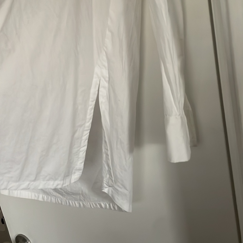 Loft Half Button Down Shirt With Split Side Hem - image 3